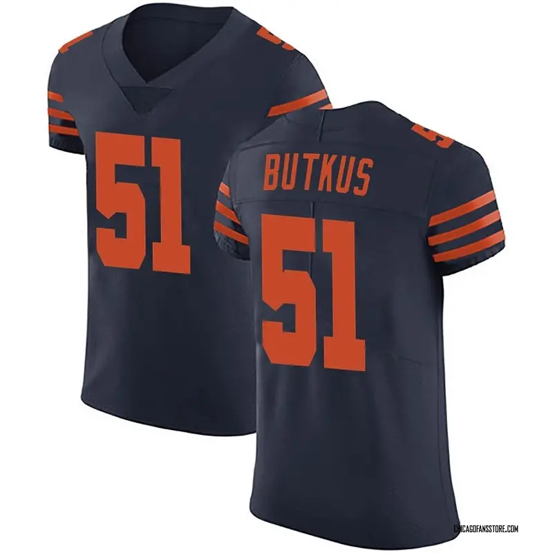 Men's Navy Blue Elite Dick Butkus Chicago Alternate Vapor Untouchable Jersey