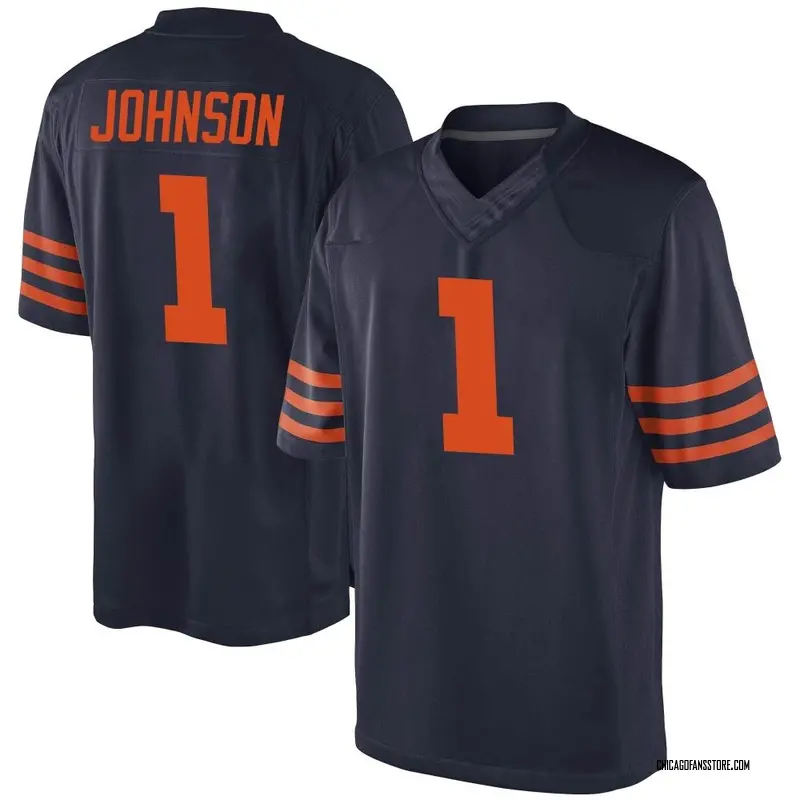 Men's Navy Blue Game Jaylon Johnson Chicago Alternate Jersey