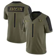 Youth Olive Limited Jaylon Johnson Chicago 2021 Salute To Service Jersey